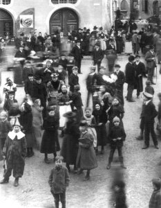 Ravensburg Fastnacht 1880 Fasching auf dem Platz