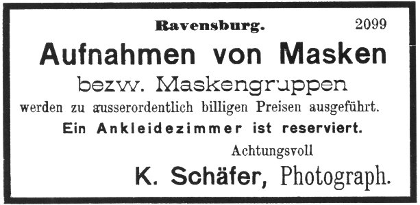Ravensburg Fastnacht 1886 Photograph Schäfer 1