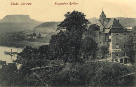 Rathen, Kurort, Sachsen - Burgruine Rathen (Zeno Ansichtskarten)