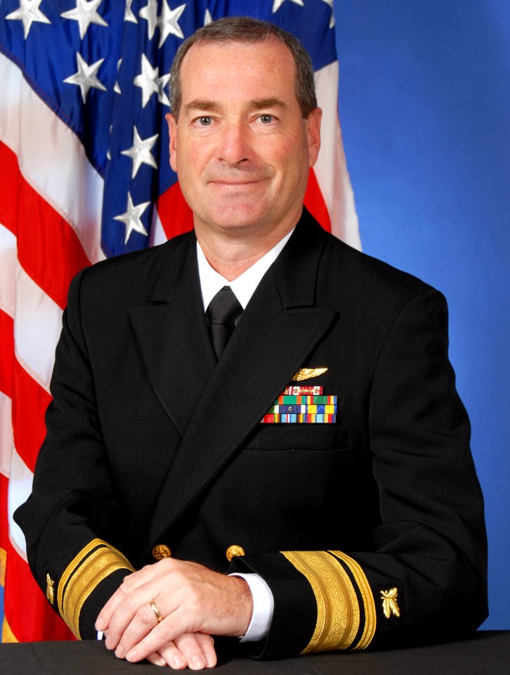 Raymond E. Berube, United States Navy Rear Admiral, official photo