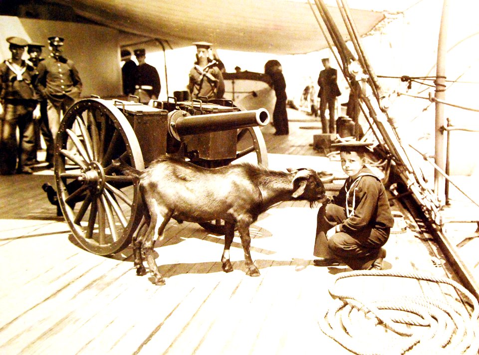 Rear Admiral William T. Sampson’s son and Mascot on USS New York (ACR-2) (25274959614)
