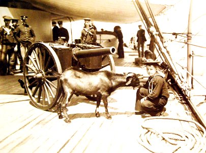 Rear Admiral William T. Sampson’s son and Mascot on USS New York (ACR-2) (25274959614)