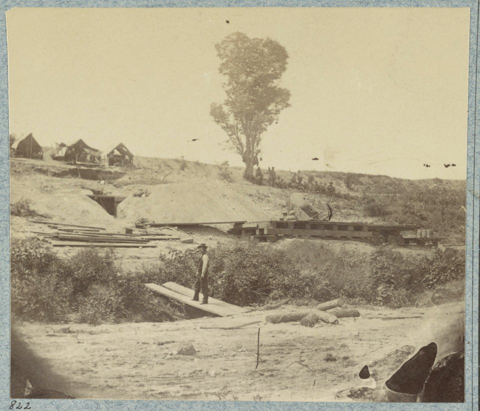 Rear view of the 13-inch Mortar Dictator in the works of Petersburg, Va. September 1, 1864 LCCN2012646261