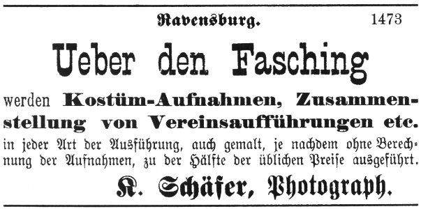 Ravensburg Fastnacht 1887 Photograph Schäfer 2