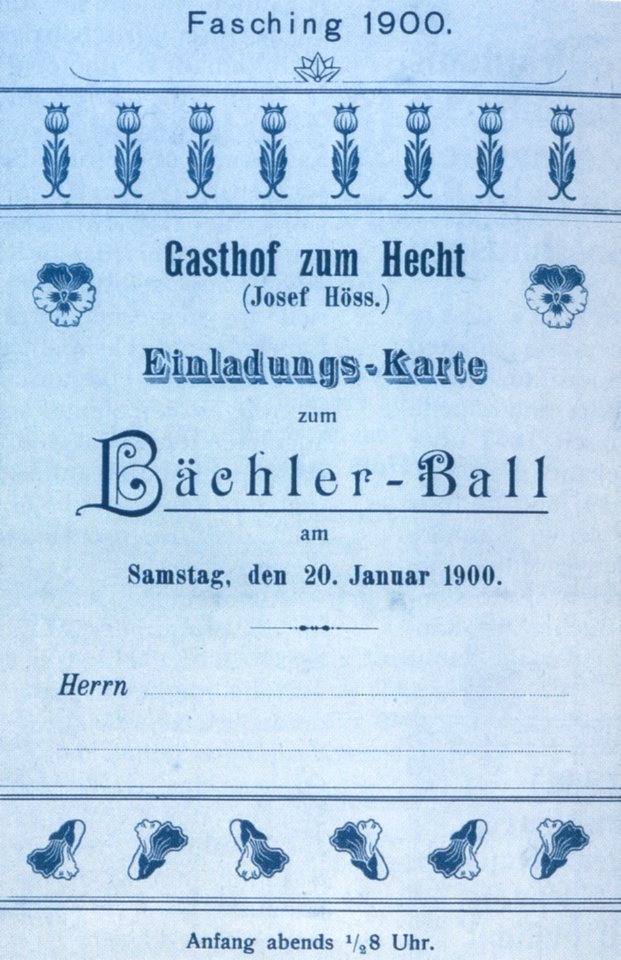 Ravensburg Fastnacht 1900 Bächler-Ball