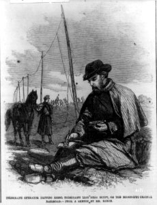 Rebel telegraph operator near Egypt, on the Mississippi Central R.R. LCCN2002725413