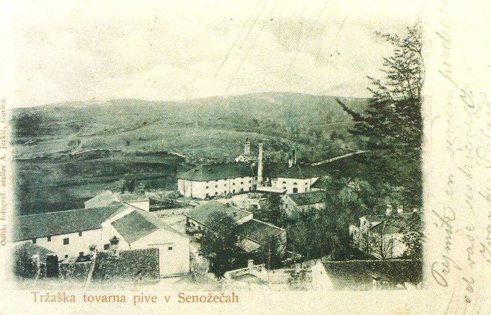 Razglednica Senožeč 1900