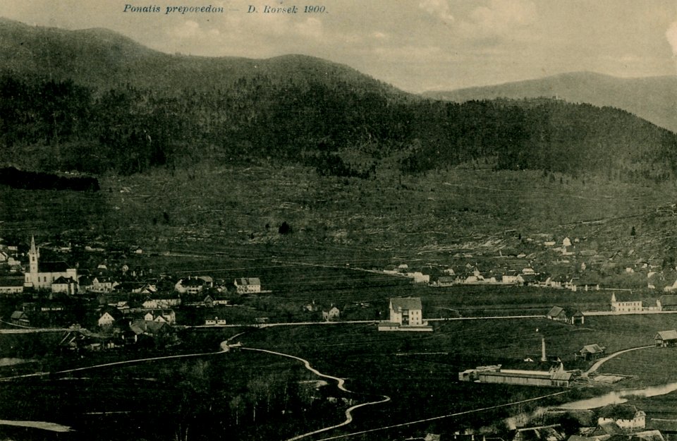 Razglednica Vrhnike 1900