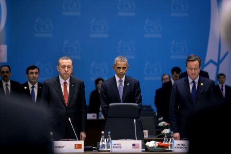 Recep Tayyip Erdoğan, Barack Obama and David Cameron photo