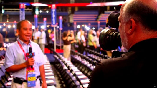 Reasey Poch of the Khmer Service reports from the floor of the Tampa Bay Times Forum