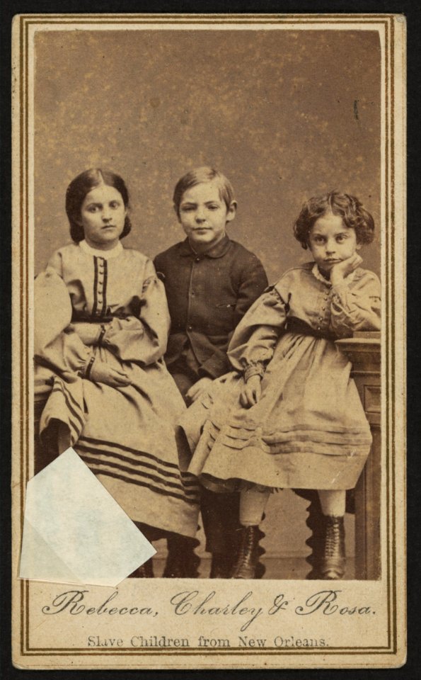 Rebecca, Charley & Rosa, slave children from New Orleans - Chas. Paxson, photographer, N.Y. LCCN2010647892