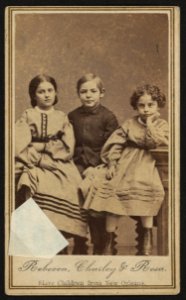Rebecca, Charley & Rosa, slave children from New Orleans - Chas. Paxson, photographer, N.Y. LCCN2010647892