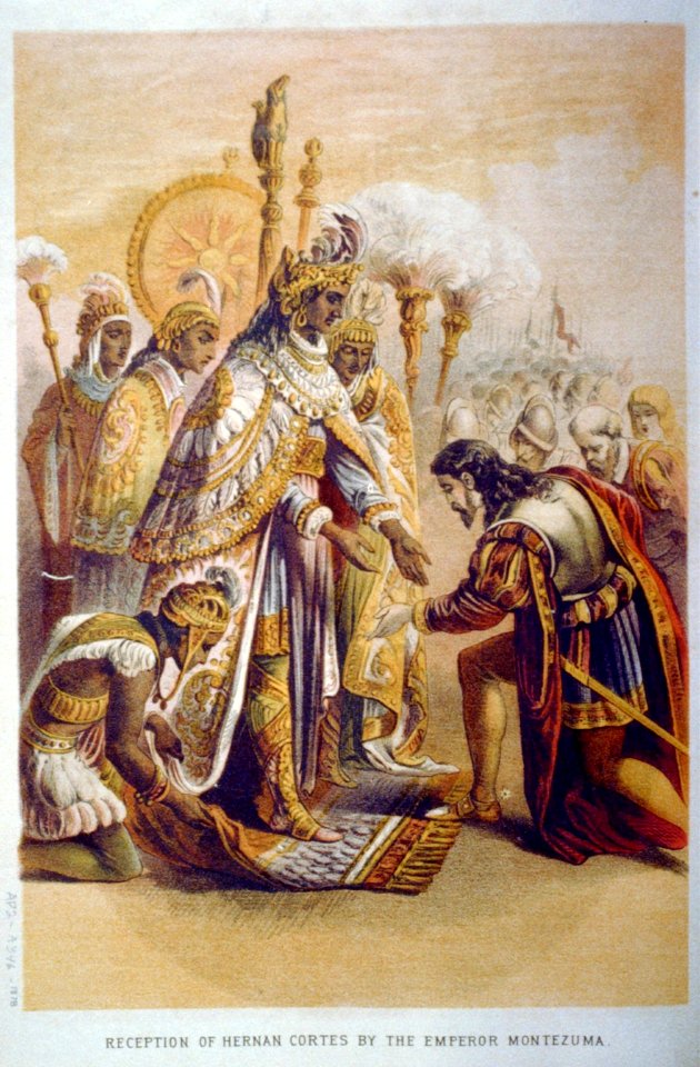Reception of Hernando Cortez by the Emporer Montezuma LCCN2002718925