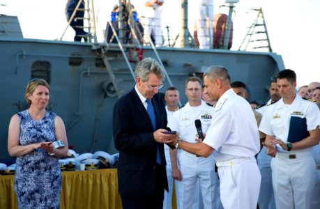 Reception with Ambassador Pyatt Aboard USS ROSS, July 24, 2016 (27968054073)