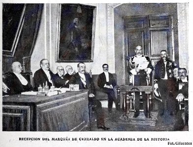 Recepción del Marqués de Cerralbo en la Academia de la Historia, de Cifuentes