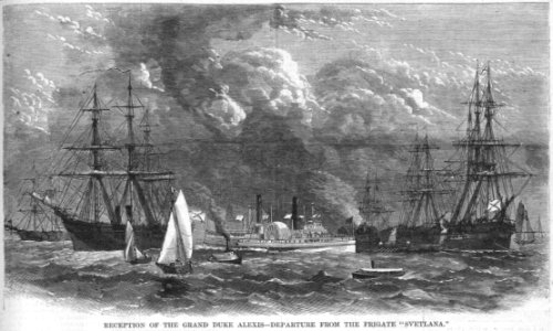 Reception of the Grand Duke Alexis (New York City) - Departure from the frigate SVETLANA LCCN99614248