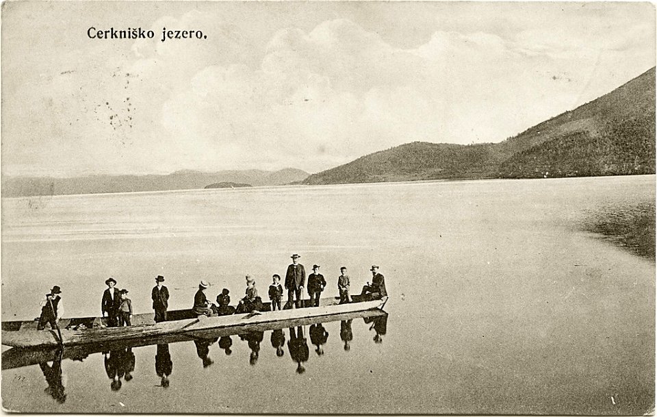 Razglednica Cerkniškega jezera 1908