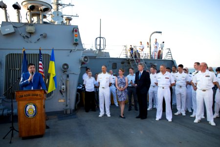 Reception with Ambassador Pyatt Aboard USS ROSS, July 24, 2016 (28299487610)
