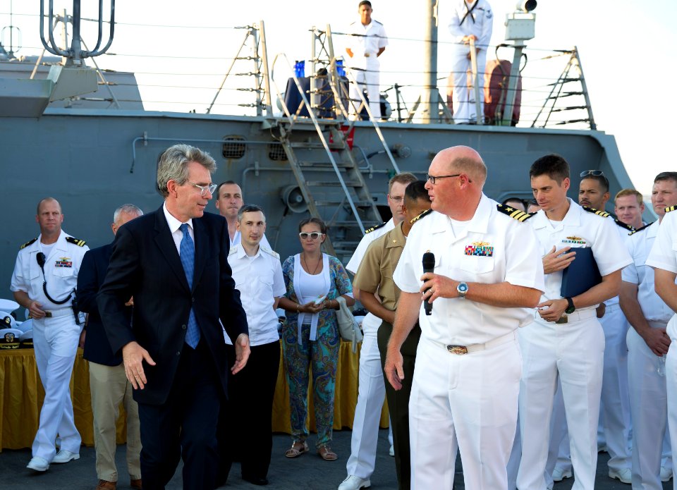 Reception with Ambassador Pyatt Aboard USS ROSS, July 24, 2016 (28505345111)