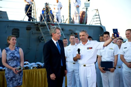 Reception with Ambassador Pyatt Aboard USS ROSS, July 24, 2016 (28505362481)