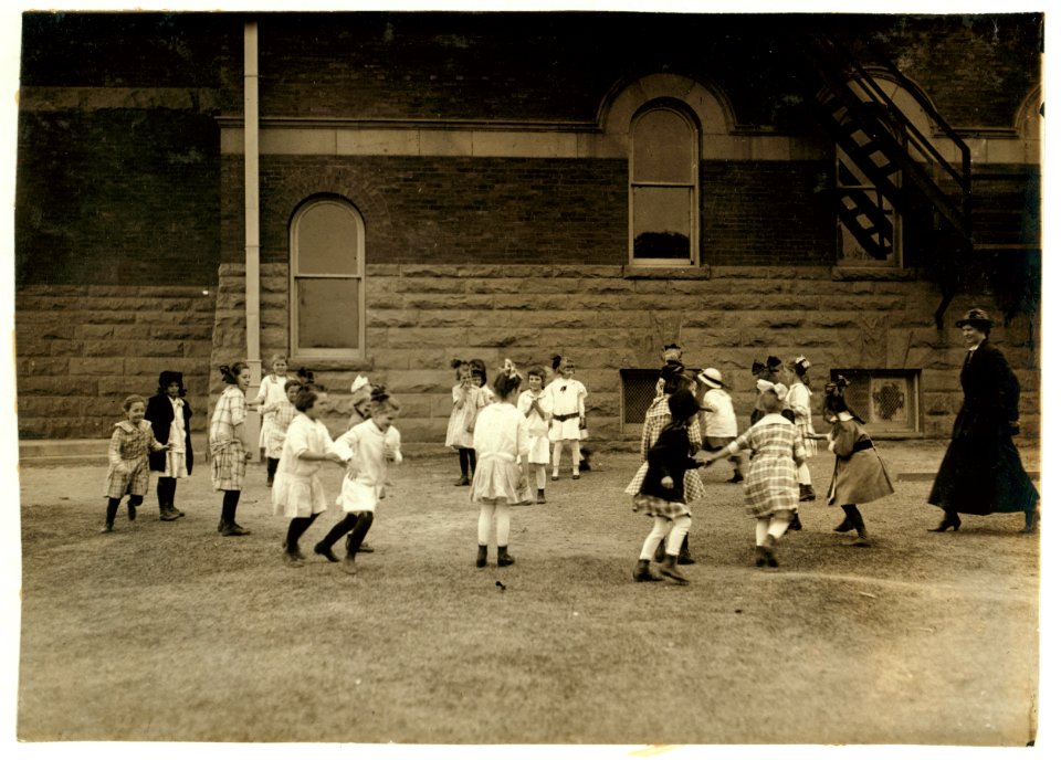 Recess games in charge of grade teacher of Jefferson School. See Miss Folks' report. LOC nclc.00685