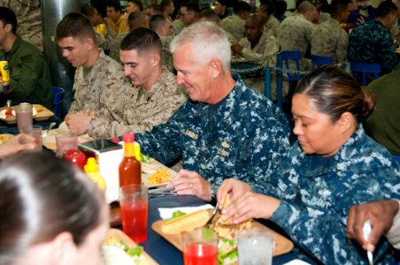 Rear Admiral Hueber lunch 120823-N-HU377-016