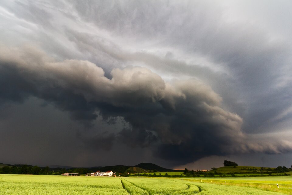 Storm front squall line gust front