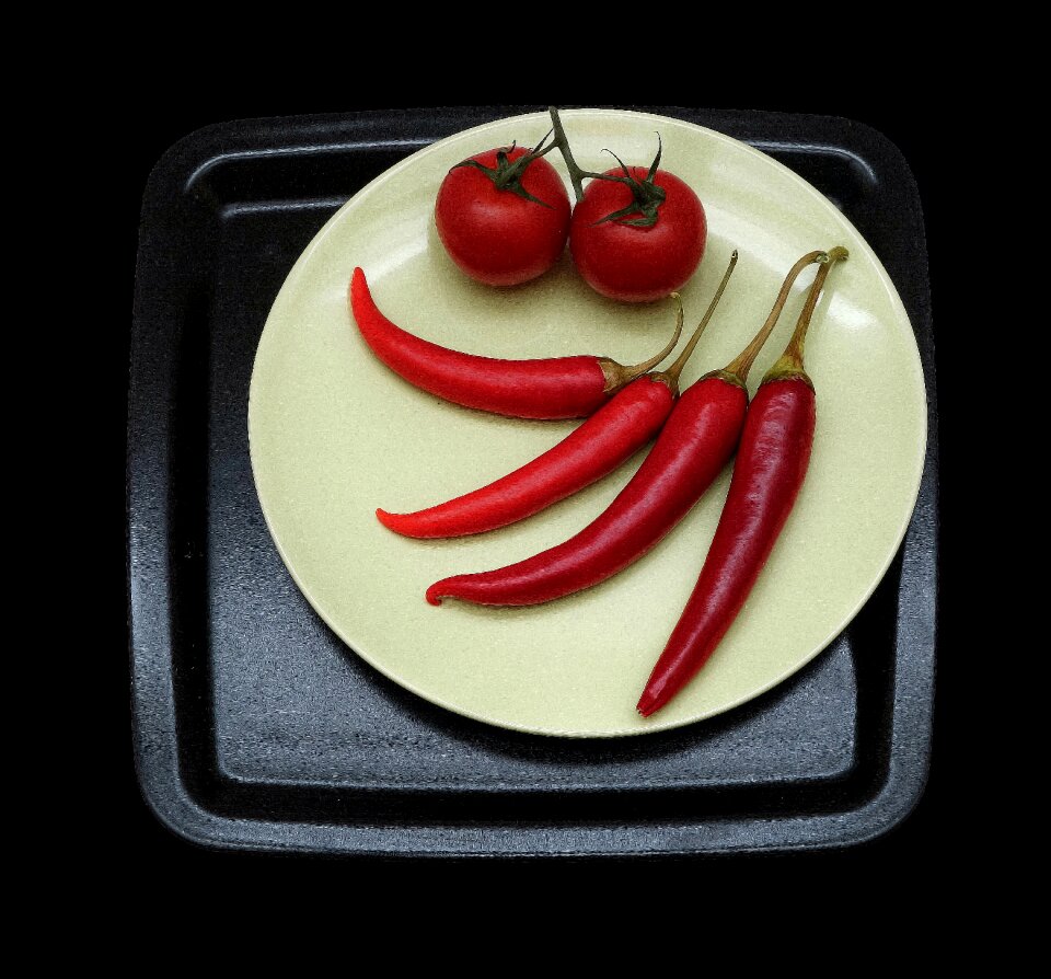 Preparation paprika chilli photo