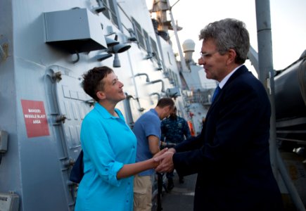 Reception with Ambassador Pyatt Aboard USS ROSS, July 24, 2016 (28477172992)