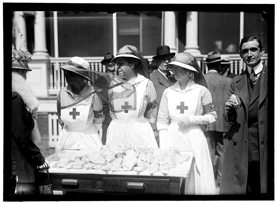 RED CROSS LUNCHEON ON GENERAL SCOTT'S LAWN. LADIES; SHIPPS, RIGHT LCCN2016867812
