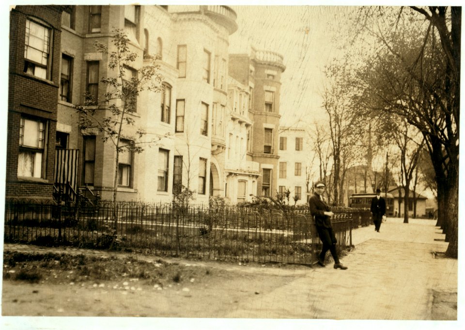 Red light resorts on Ohio Avenue near 14th St. and young messenger who was showing me around. (See label -2940). LOC cph.3a31142