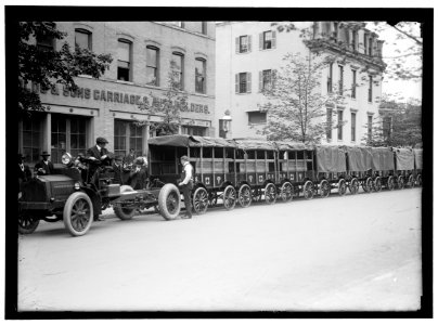 RED CROSS, AMERICAN. ARMY TRUCKS AND TRAILERS FOR RED CROSS SUPPLIES LCCN2016867054