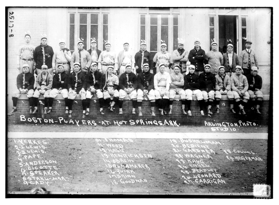 Red Sox at Hot Springs, Ark., 1912 LCCN2014691759