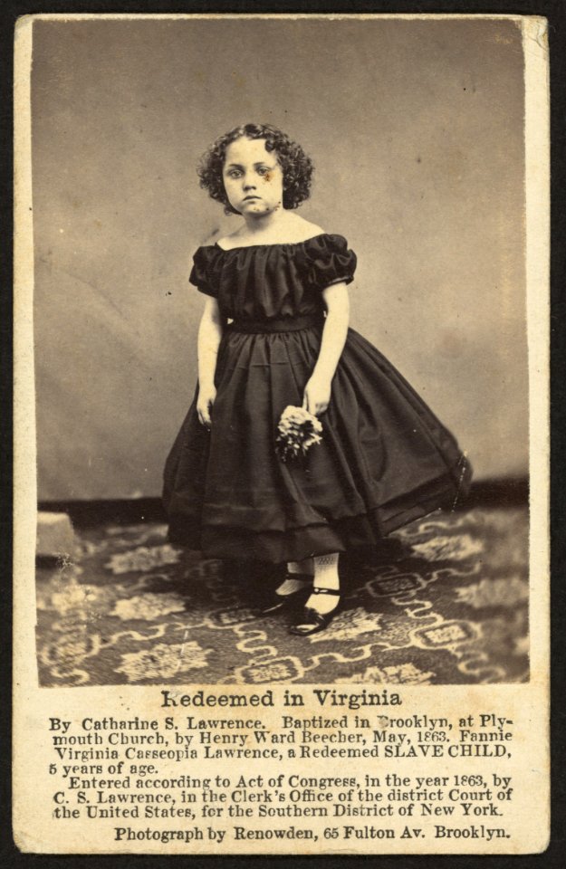 Redeemed in Virginia - photograph by Renowden, 65 Fulton Av., Brooklyn. LCCN2010647902