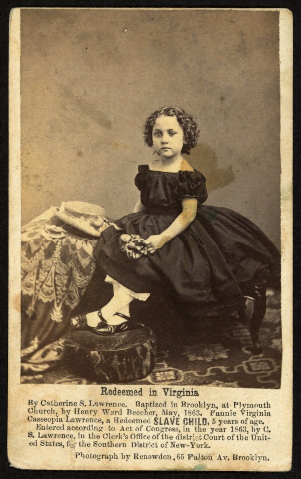 Redeemed in Virginia - photograph by Renowden, 65 Fulton Av., Brooklyn. LCCN2010647904