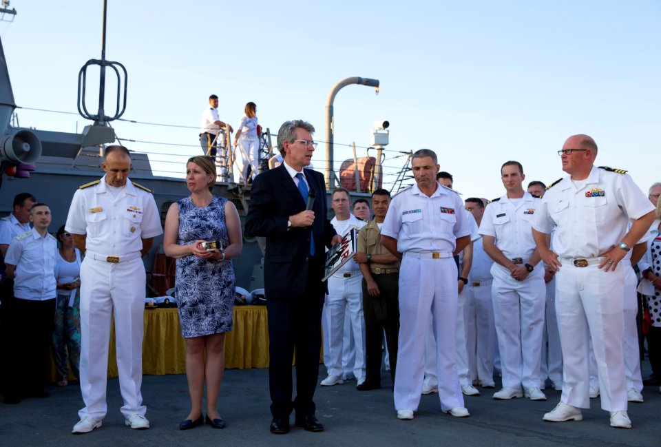 Reception with Ambassador Pyatt Aboard USS ROSS, July 24, 2016 (27966502954)
