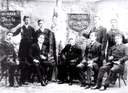 Rector y estudiantes