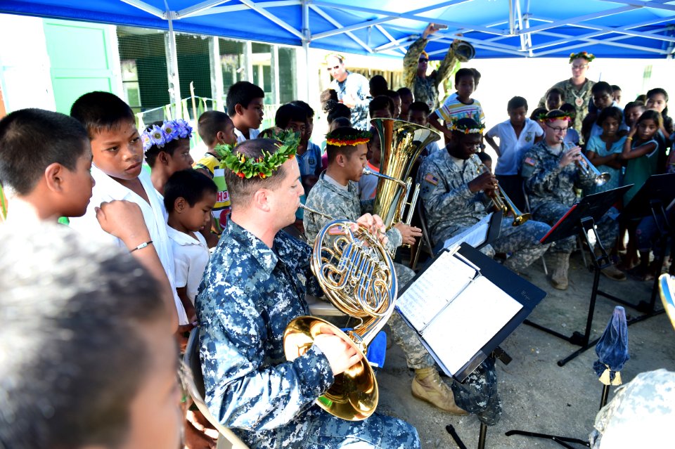 Red Beach Primary ribbon cutting ceremony 150617-N-HY254-075
