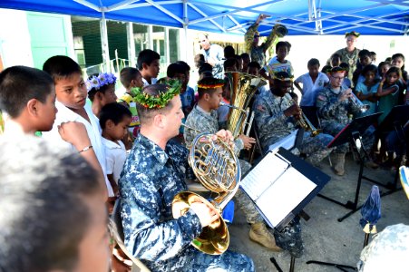 Red Beach Primary ribbon cutting ceremony 150617-N-HY254-075