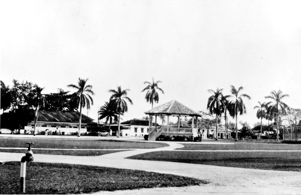 Reconstructed plaza & band stand, Agana Guam (circa 1906)