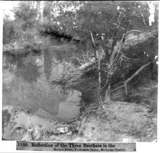 Reflection of the Three Brothers in the Merced River, Yo-semite Valley, Mariposa County LCCN2003653276
