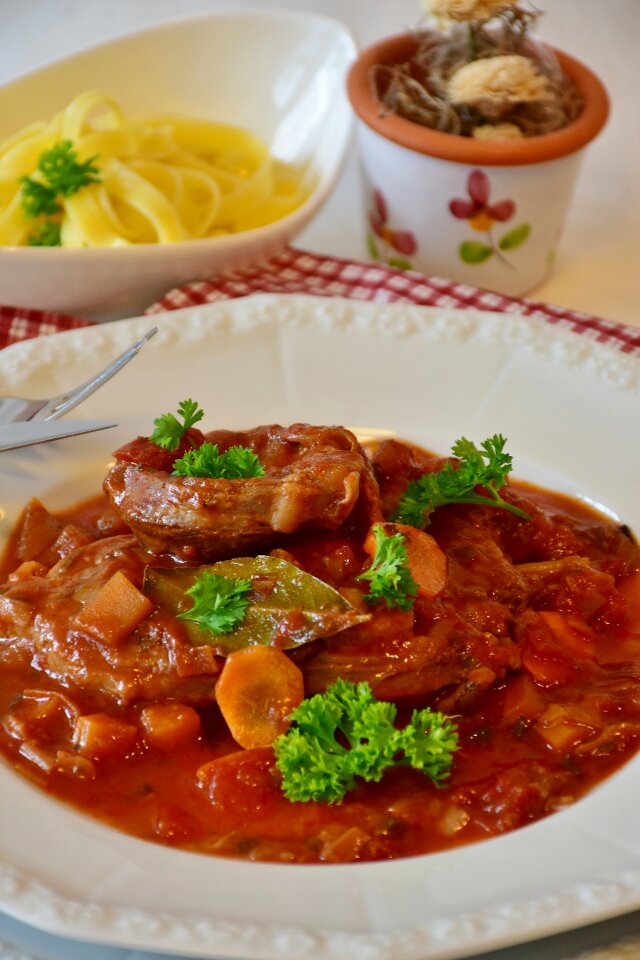 Veal beef leg slices