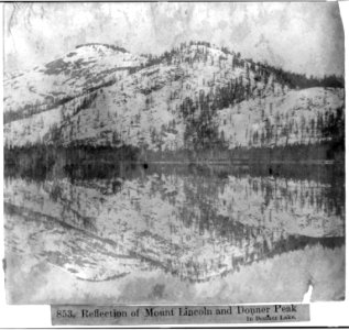 Reflection of Mount Lincoln and Donner Peak in Donner Lake LCCN2002723482 photo