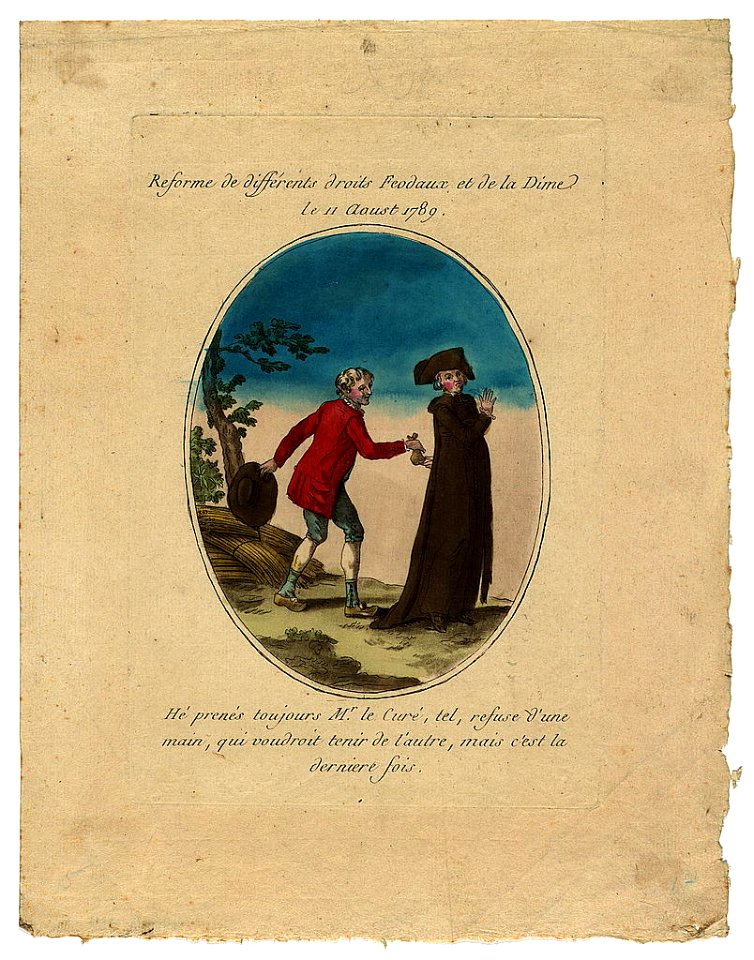 Reforme de différents droits feodaux et de la dime - le 11 aoust 1789 LCCN2004676891