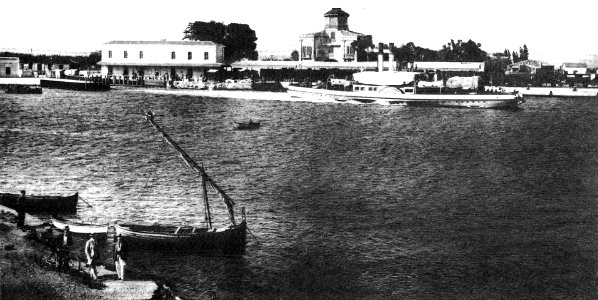 Reggio calabria cartolina antica ferry boat nel porto