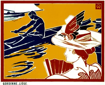 Regate et chapeau à plumes, advertising poster, 1895 photo