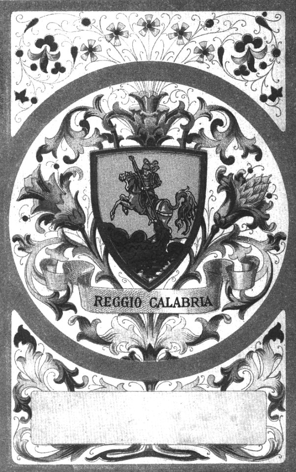 Reggio calabria antica cartolina stemma san giorgio