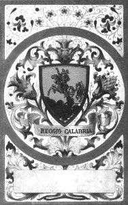 Reggio calabria antica cartolina stemma san giorgio