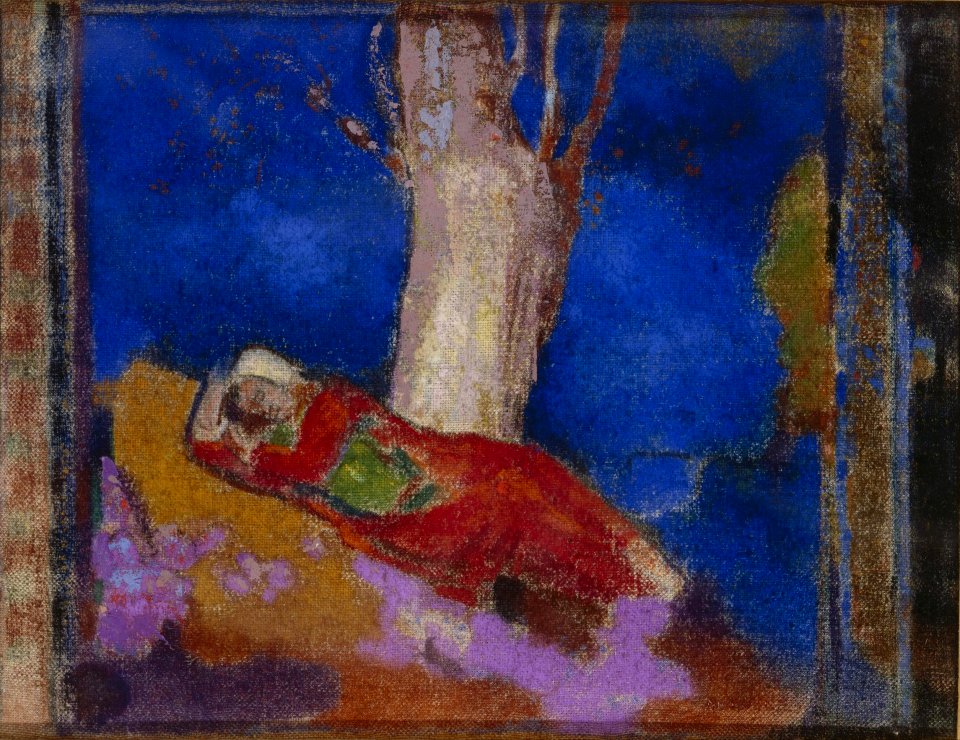 Redon - Woman Sleeping under a Tree, between 1900 and 1901