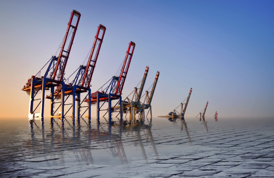 Industry pier mirroring